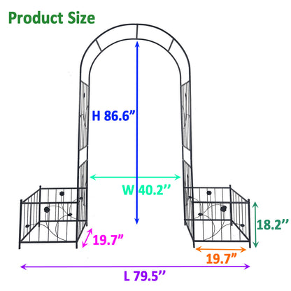 Metal Garden Trellis Dimensions – 79.5"W x 86.6"H