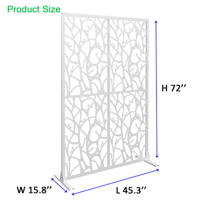 Metal Privacy Screen Dimensions – 45.3"W x 72"H