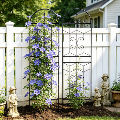 Metal Garden Trellis, Classic Design, Rust-Resistant & Durable 