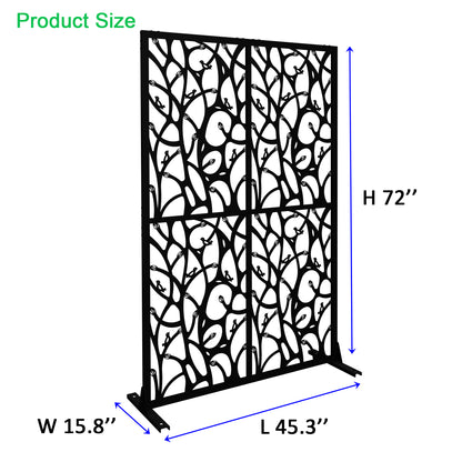 Metal Privacy Screen Dimensions – 45.3"W x 72"H