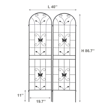 Metal Garden Trellis Dimensions –19.7"W x 86.7"H