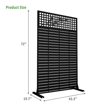Metal Privacy Screen Dimensions – 43.3"W x 72"H